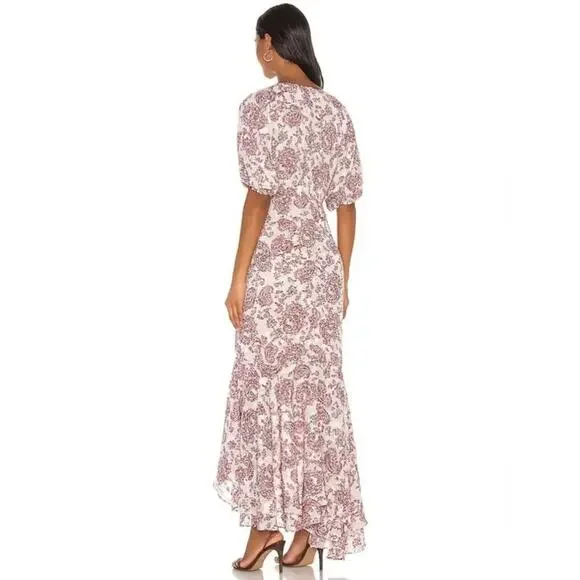 Revolve Elliatt Iridescent Sheath V-Neck Puff Sleeve Cocktail Dress Size Small - Picture 4 of 16